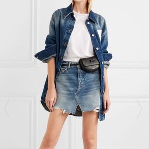 GRLFRND | distressed denim / jean skirt